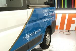 minibus-wrap-branding-partial-rear-half-wrapped Van Wrapping