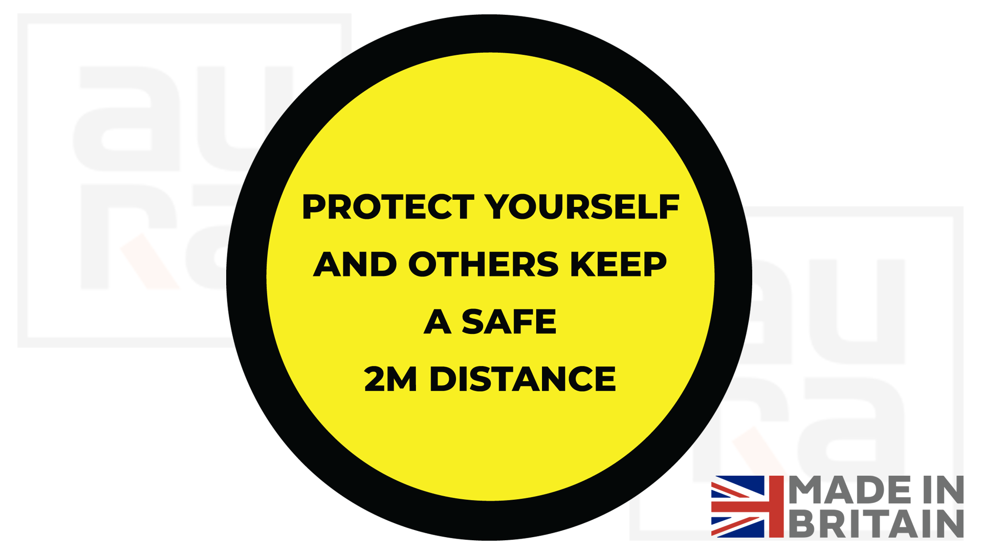 Protect yourself and others covid19 social distance shop floor sticker for business