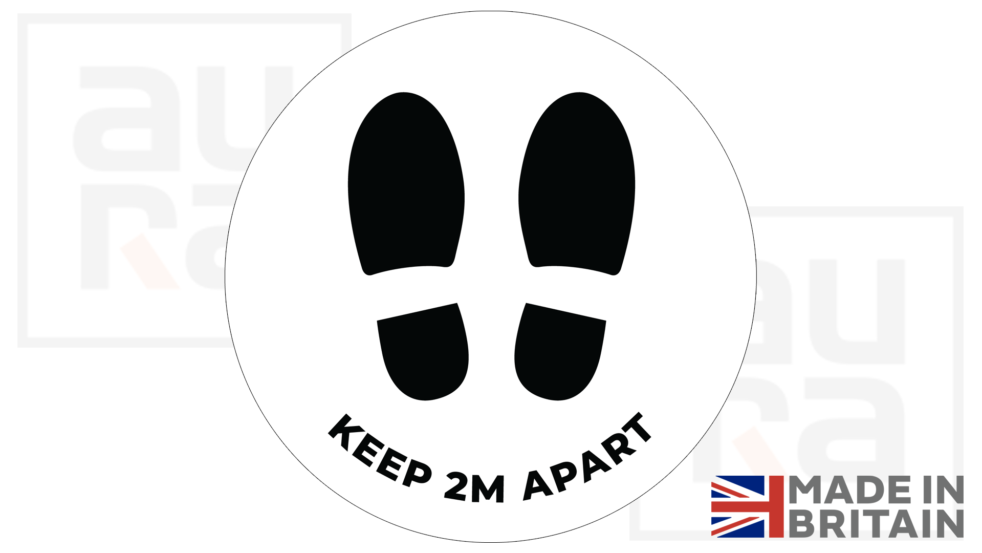 Keep 2m apart covid19 social distance shop floor sticker for business