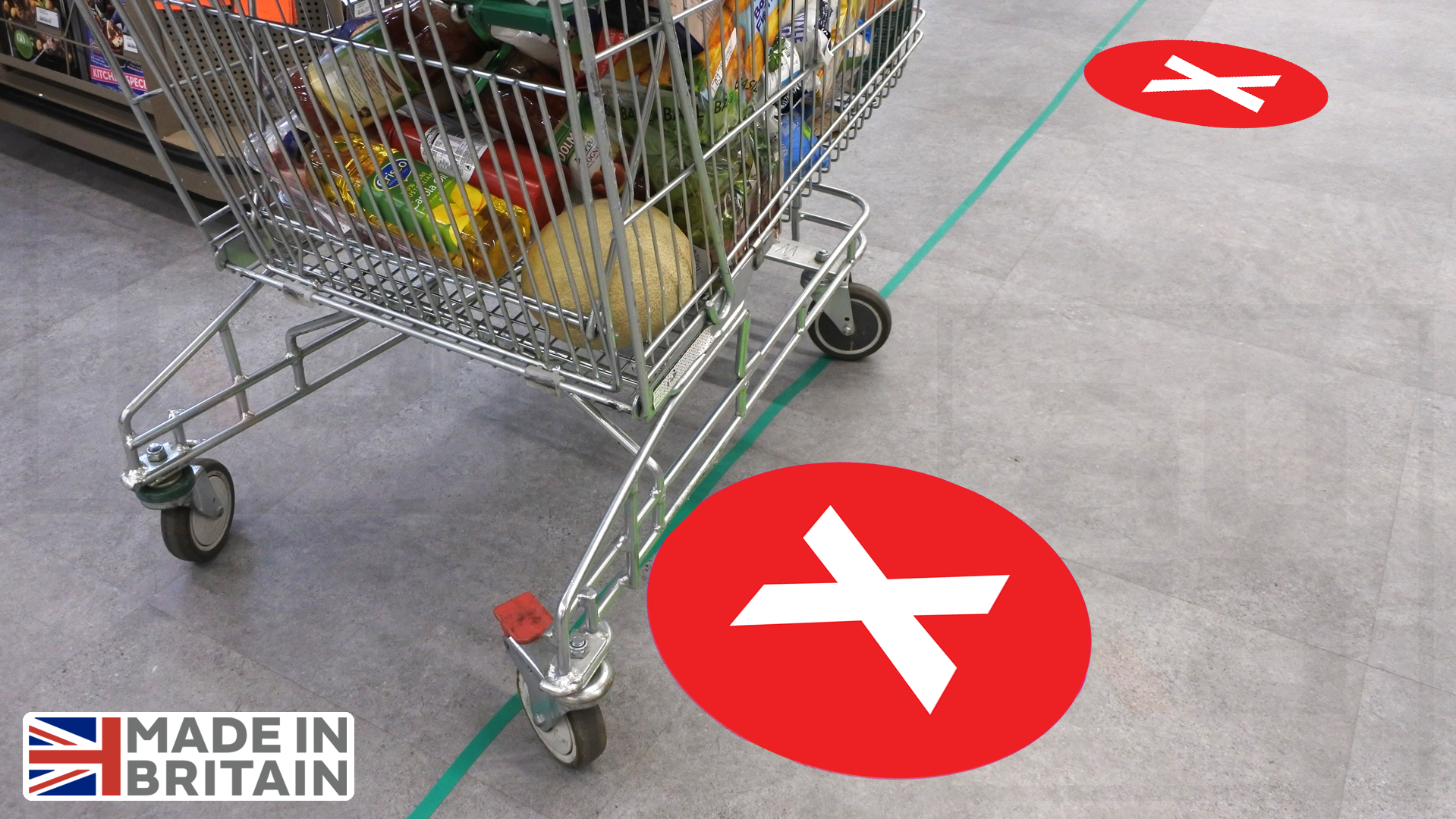Please keep a 2m distance decals for supermarket, cafe or shop covid19