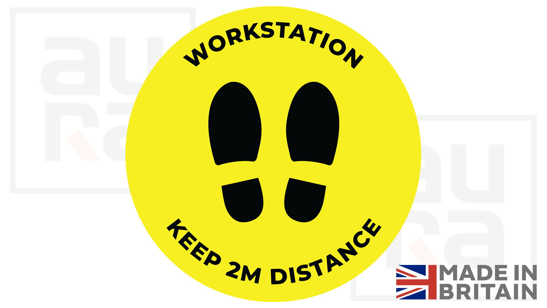 workstation covid19 shop floor sticker for business